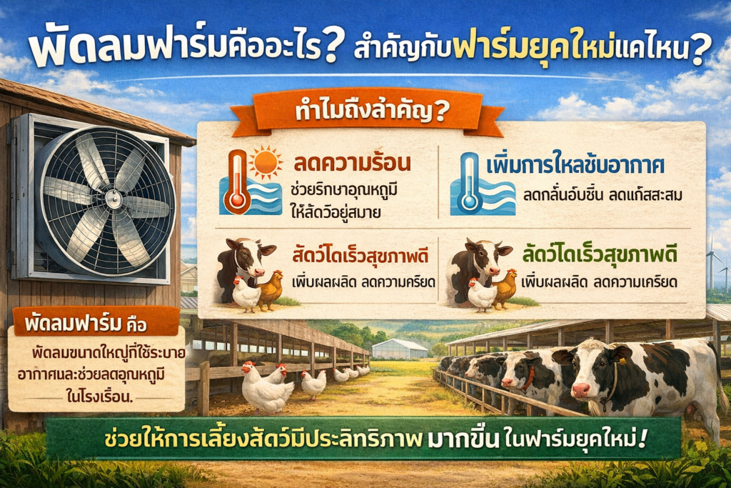 พัดลมฟาร์มคืออะไร สำคัญกับฟาร์มยุคใหม่แค่ไหน